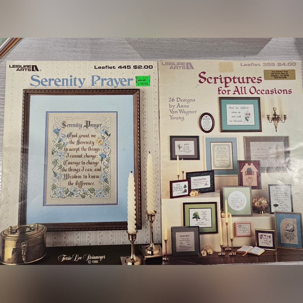 Scriptures For All Occasions Serenity Prayer  Counted Cross Stitch Charts